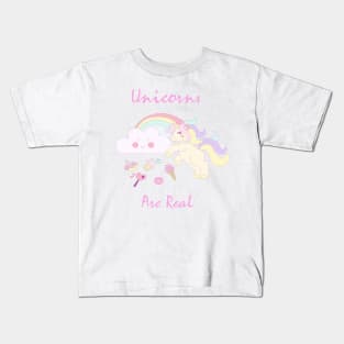 Unicorns Are Real Cute Cloud Kids T-Shirt